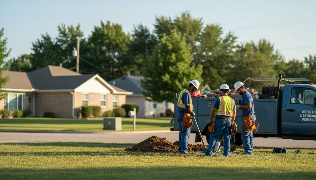 Residential water line and bathroom plumbing service in Epworth, IA